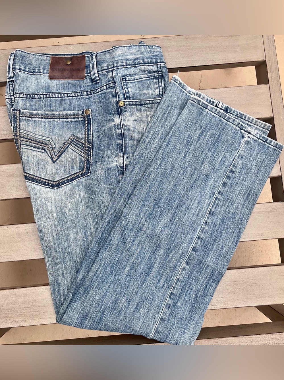 CODY JAMES Light Wash Men's Cowboy Jeans